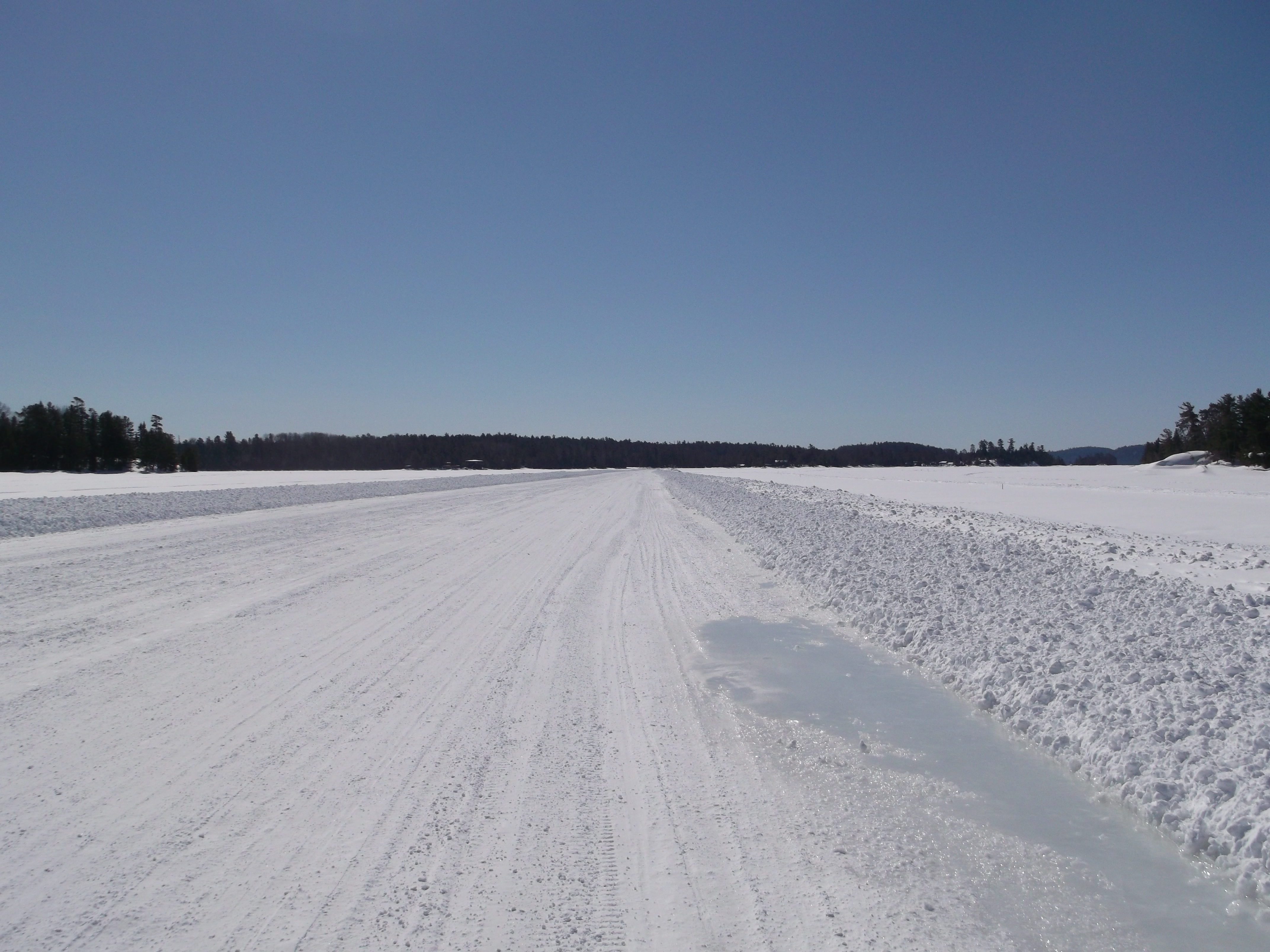 ice road in early April 3, 2014